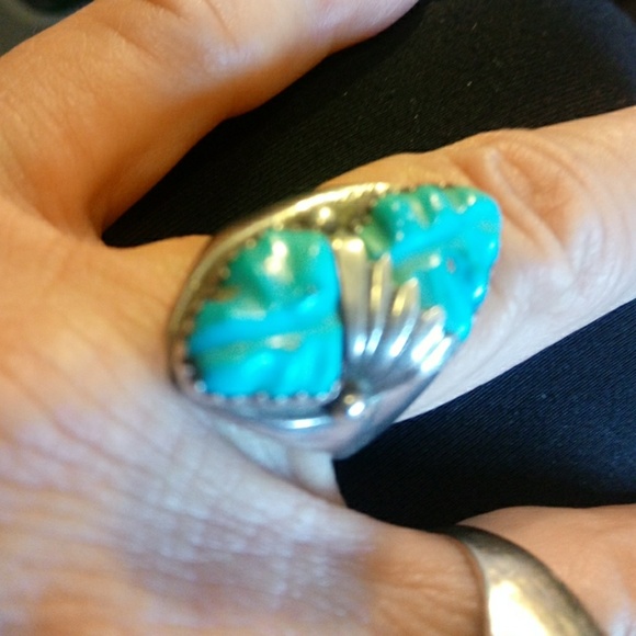 NAVAJO TURQUOISE RING BERT OTHOLE - Picture 4 of 5